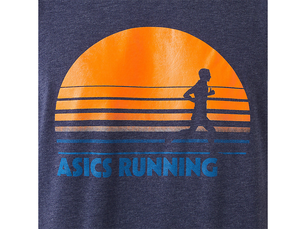 Pánské Tričko Asics Sunrise Runner Grafická Tee Tmavě Blankyt | 1096-ANWKR