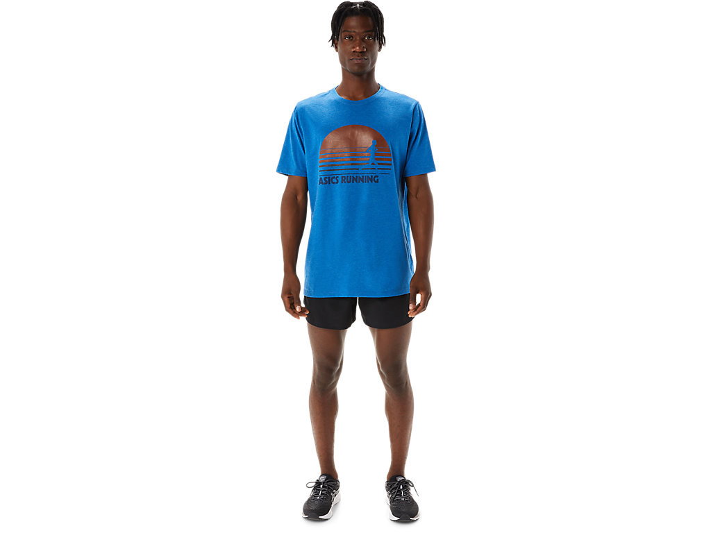 Pánské Tričko Asics Sunrise Runner Grafická Tee Blankyt | 8531-OHVES