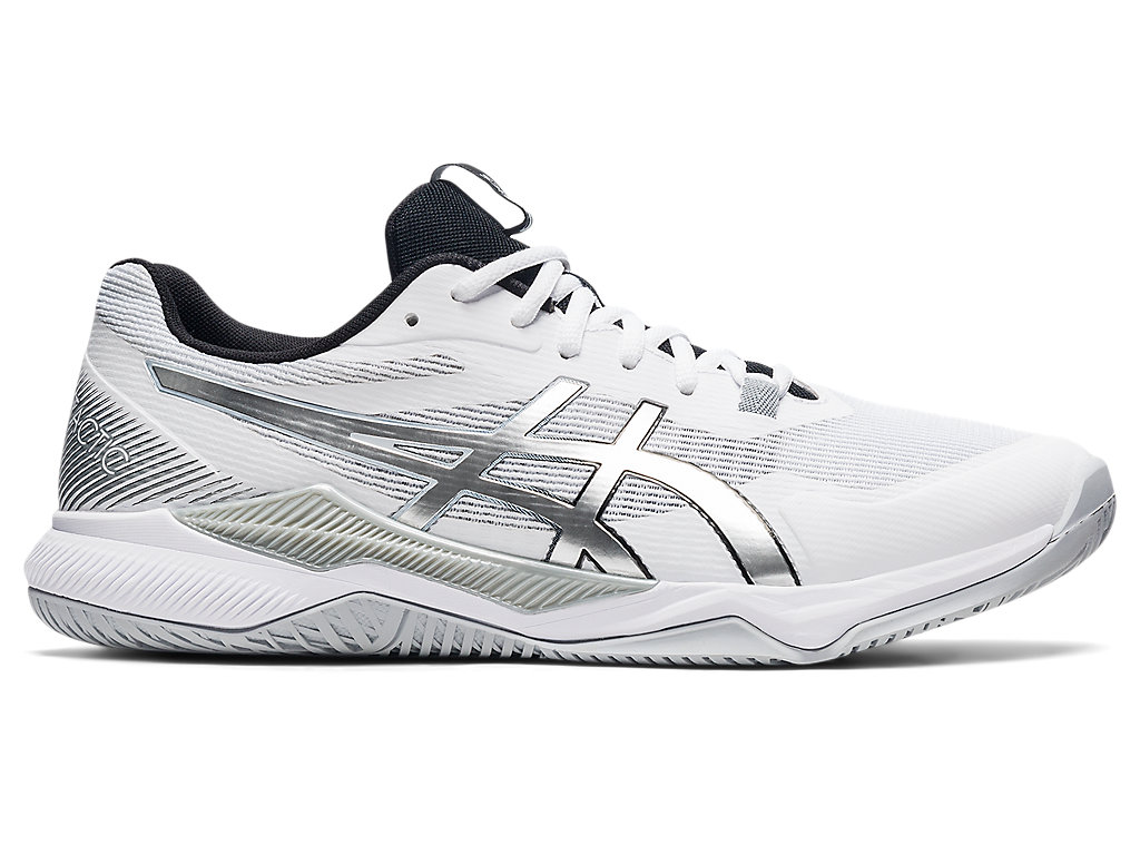 Pánské Volejbalové Boty Asics Gel-Tactic Bílé Stříbrné | 9381-RIVUZ