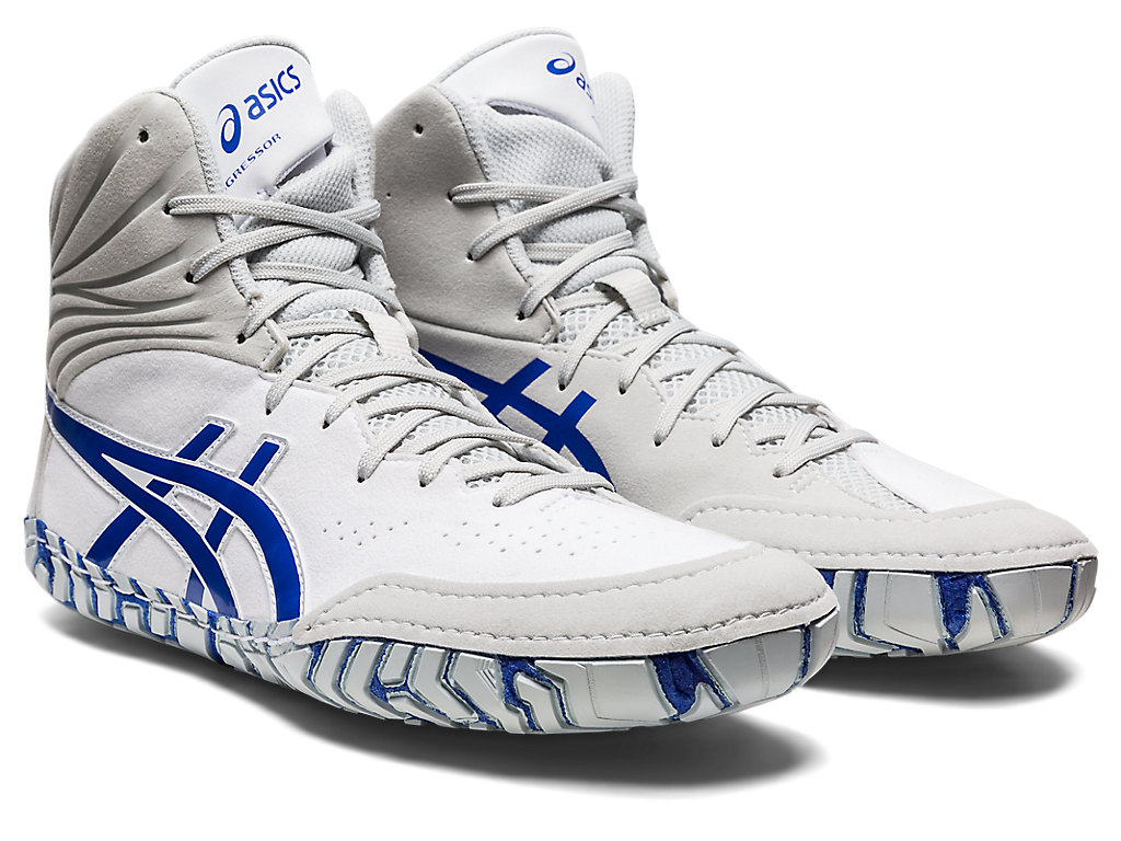 Pánské Wrestlingová Obuv Asics Aggressor 5 Bílé Blankyt | 1476-KWJGQ